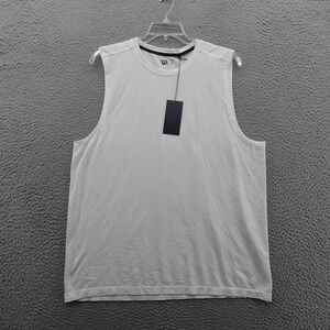 VRST Mens XXL White Sleeveless Seamless Circuit Tank Top Athletic Shirt‎ NWT
